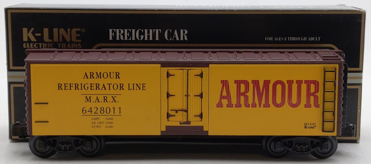 K-Line K642-8011 O Gauge Armour Classic Wood-Sided Refrigerator Car #6428011 EX/Box