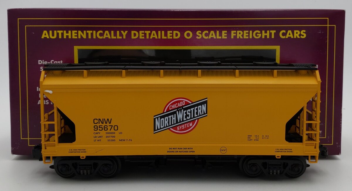 MTH 20-97521 Chicago and Northwestern 2-Bay Hopper #95667 EX/Box
