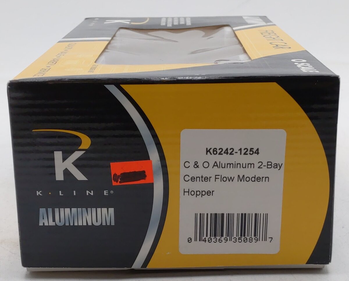 K-Line K6242-1254 O Gauge C&O Alum. 2-Bay Center Flow Hopper #605559 EX/Box