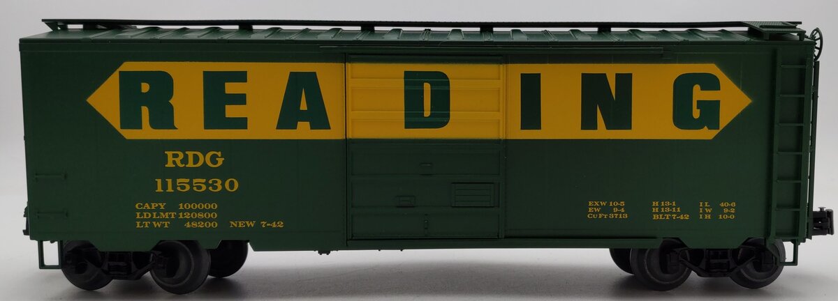 Weaver 3080 O Gauge Reading PS-1 40' Box Car (3-Rail) #115530 LN/Box