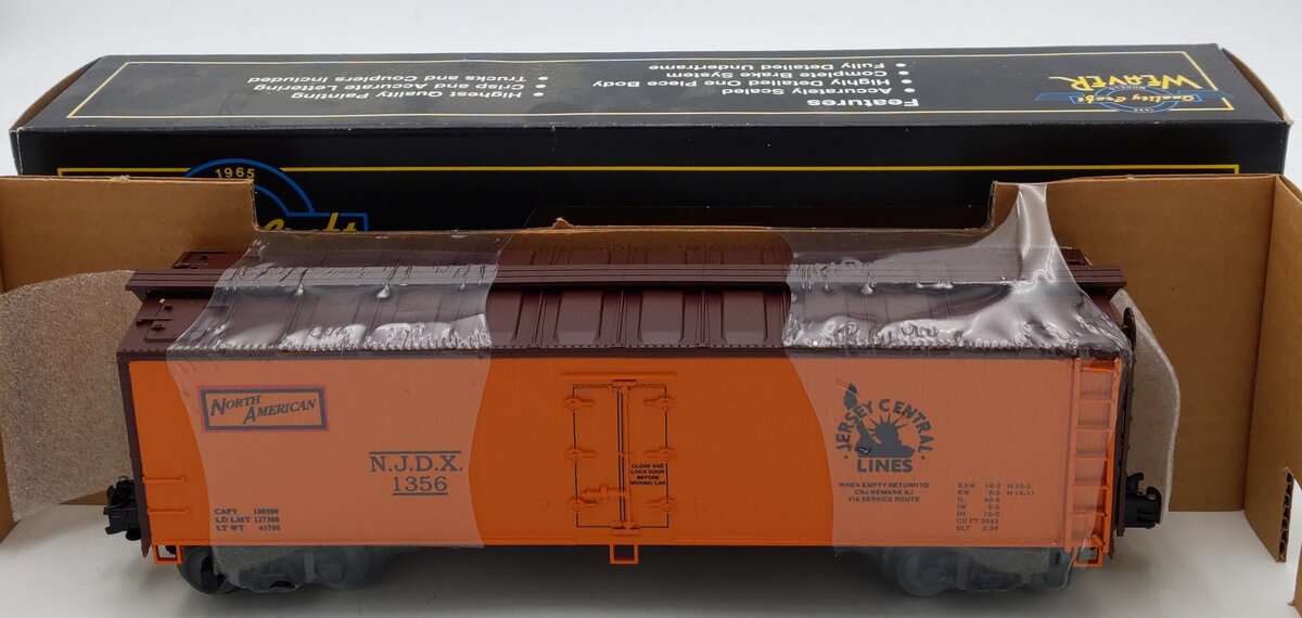 Weaver 1356 O Gauge Central New Jersey Refrigerator Car (3-Rail) LN/Box