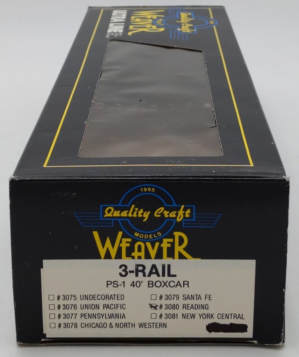 Weaver 3080 O Gauge Reading PS-1 40' Box Car #109375 (3-Rail) LN/Box