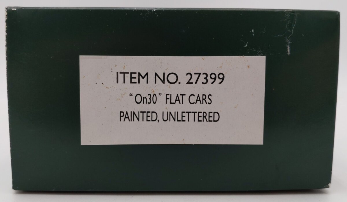 Bachmann 27399 On30 Oxide Red Painted Unlettered Flat Cars EX/Box