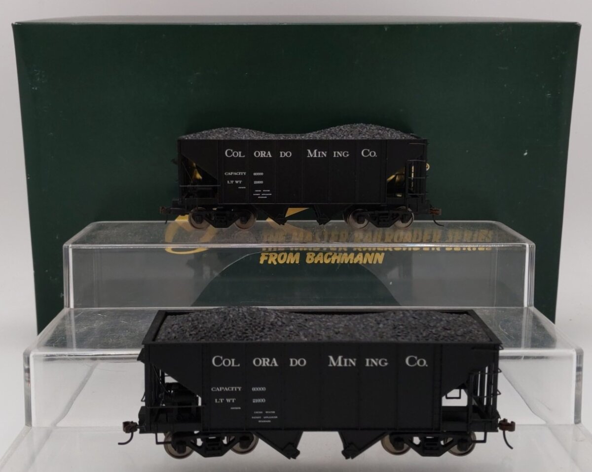 Bachmann 27962 On30 Colorado Mining Company 2-Bay Steel Hoppers (Set of 2) EX/Box