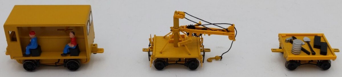 Bachmann/Spectrum 16946 HO Scale Maintenance-of-Way Speeder W/Crane & Work Cart EX/Box