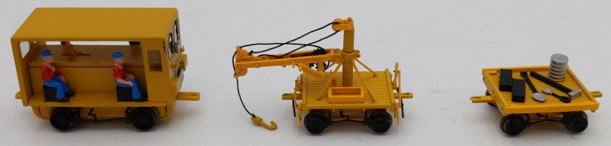 Bachmann/Spectrum 16946 HO Scale Maintenance-of-Way Speeder W/Crane & Work Cart EX/Box