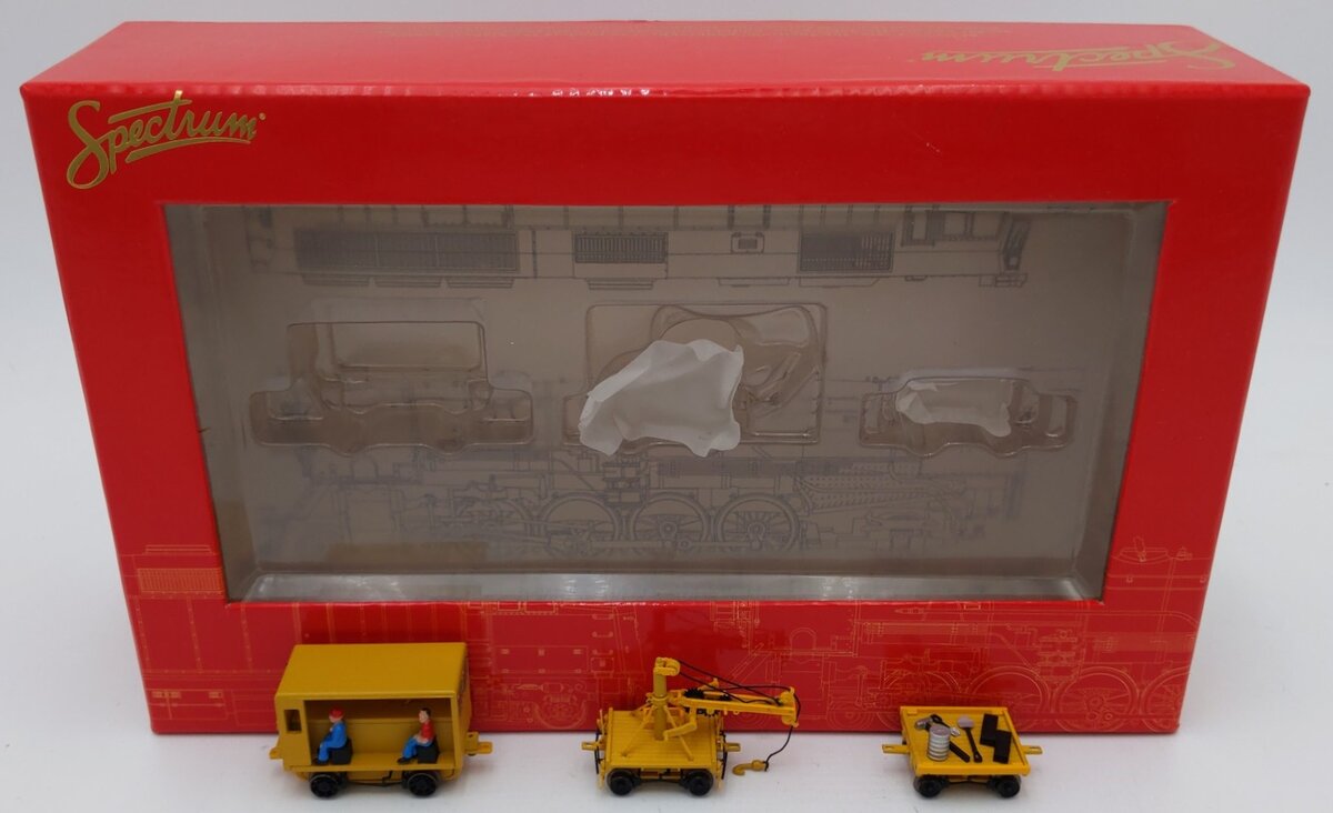 Bachmann/Spectrum 16946 HO Scale Maintenance-of-Way Speeder W/Crane & Work Cart EX/Box