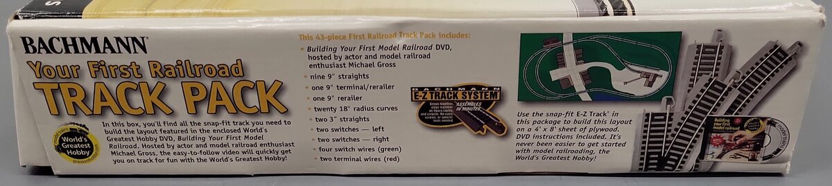 Bachmann 44497 HO Steel Alloy Your First Railroad E-Z Track Expansion Pack EX/Box