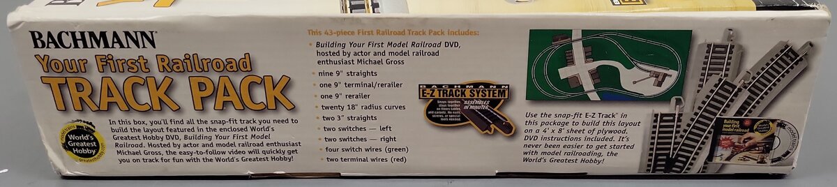 Bachmann 44497 HO Steel Alloy Your First Railroad E-Z Track Expansion Pack EX/Box