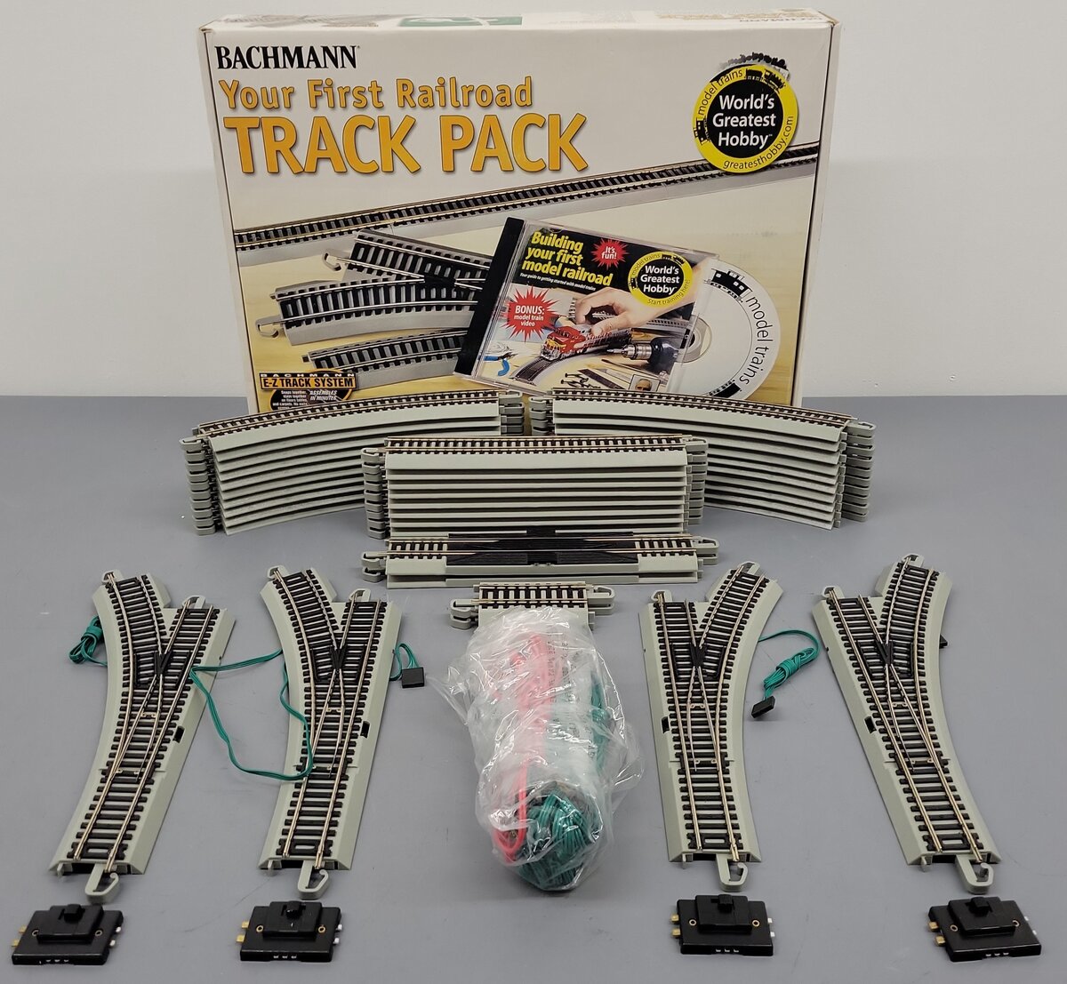 Bachmann 44497 HO Steel Alloy Your First Railroad E-Z Track Expansion Pack EX/Box