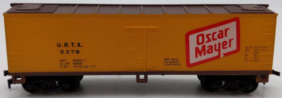 Life Like 8501 HO Scale URTX Oscar Mayer Refrigerator Car #5376 EX/Box
