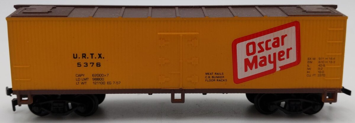 Life Like 8501 HO Scale URTX Oscar Mayer Refrigerator Car #5376 EX/Box