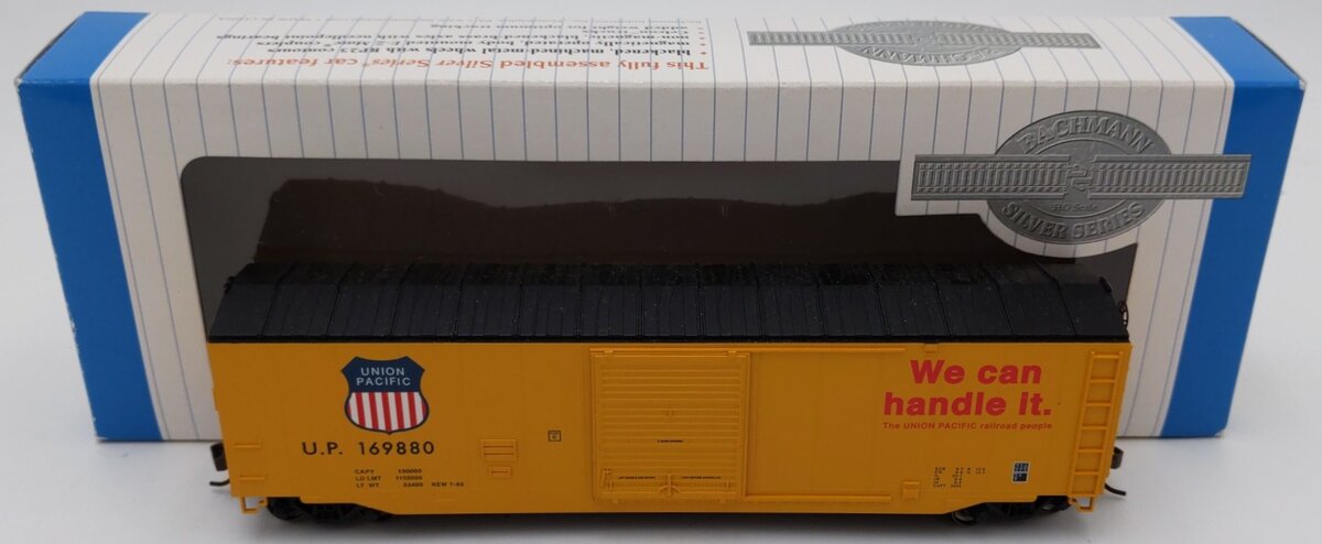 Bachmann 19408 HO Union Pacific 50' Sliding-Door Boxcar (Yellow, Black) EX/Box