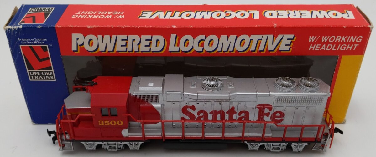 Life Like 8294 HO Santa Fe Powered A Diesel Locomotive #3500 EX/Box