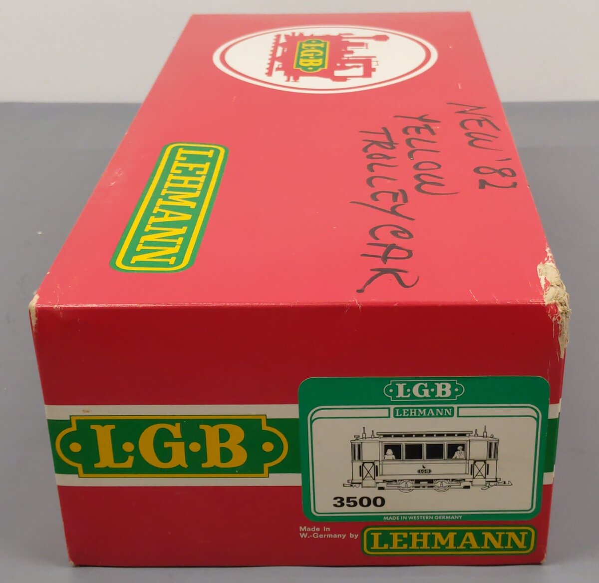 LGB 3500 G Scale Yellow Non-Powered Streetcar / Trolley VG/Box