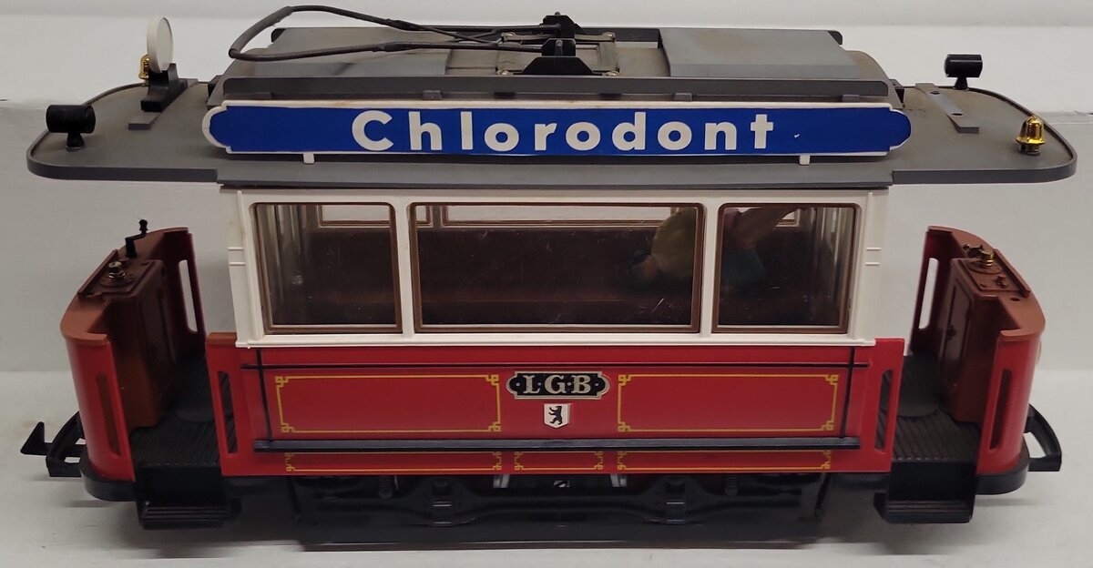 LGB 2036 G Scale Chorodont/Martini Trolley Car VG/Box
