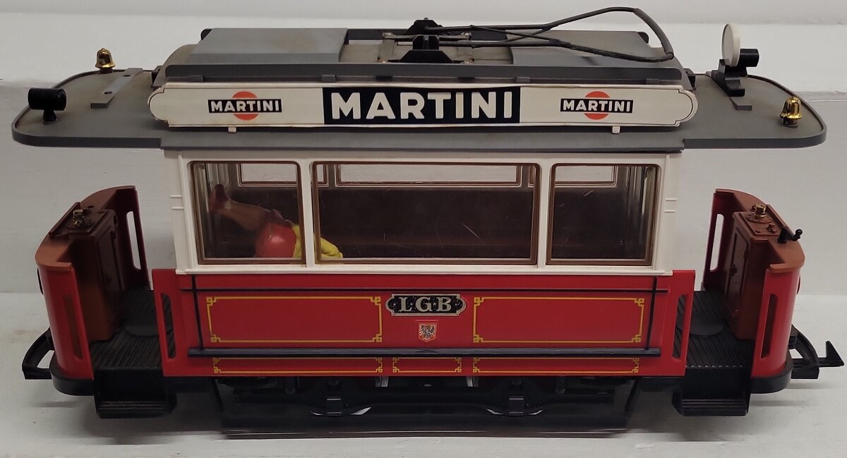 LGB 2036 G Scale Chorodont/Martini Trolley Car VG/Box