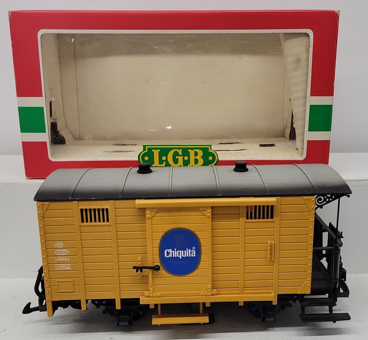 LGB 4033 G Scale Chiquita Boxcar #4033 - Custom Track Cleaning Car VG/Box