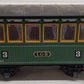 LGB 3040 G Scale LGB 3rd Class Green Coach Car #3 VG