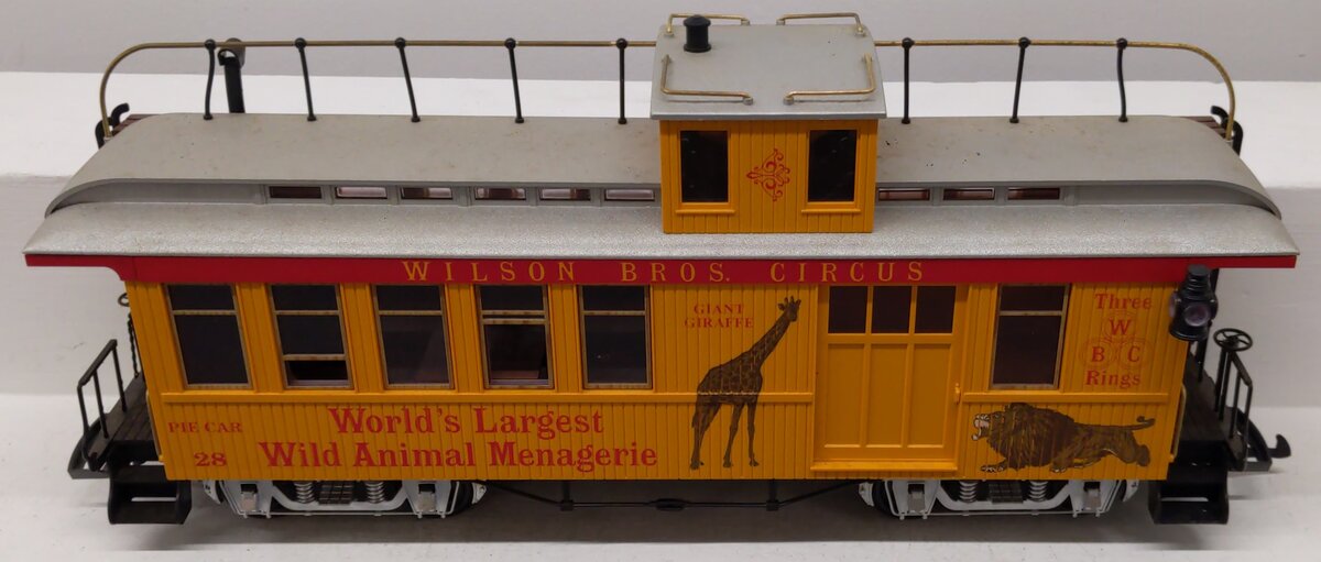 LGB 4075-DG G Scale Wilson Bros. Circus Caboose #28 EX/Box