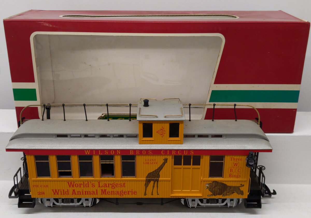 LGB 4075-DG G Scale Wilson Bros. Circus Caboose #28 EX/Box