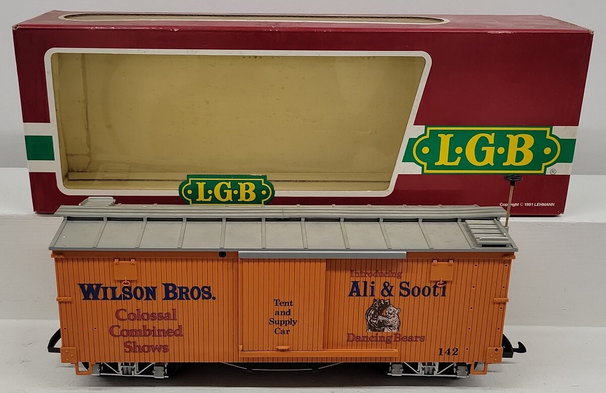 LGB 4067-DG G Scale Ali & Sooti Wilson Brothers Circus Boxcar VG/Box