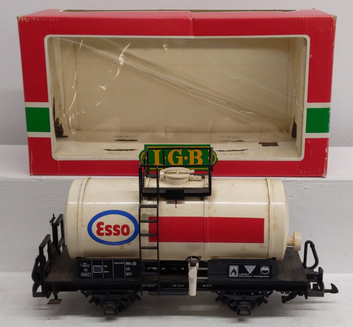 LGB 4040E G Scale Esso Short Single Dome Tank Car EX/Box