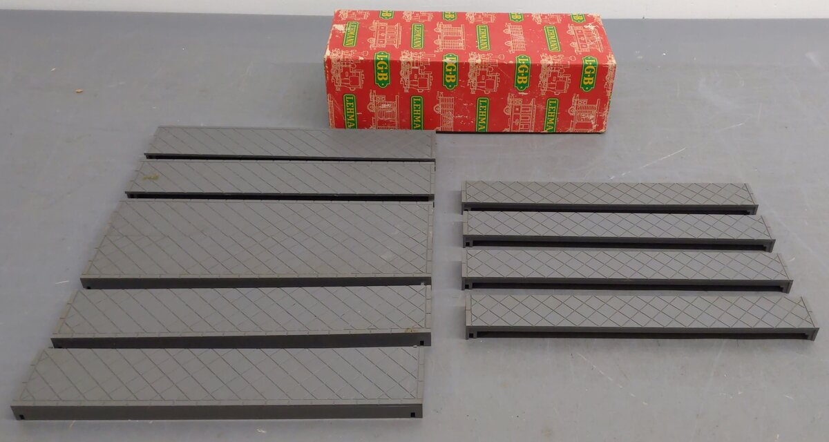 LGB 5034 G Scale Gray Plastic Platform Set VG/Box