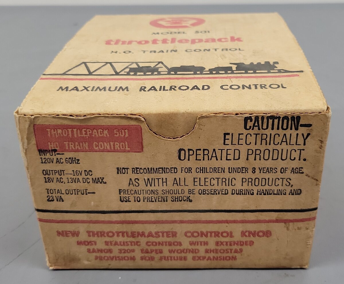 MRC 501 HO Scale Throttlepack Train Control/Box