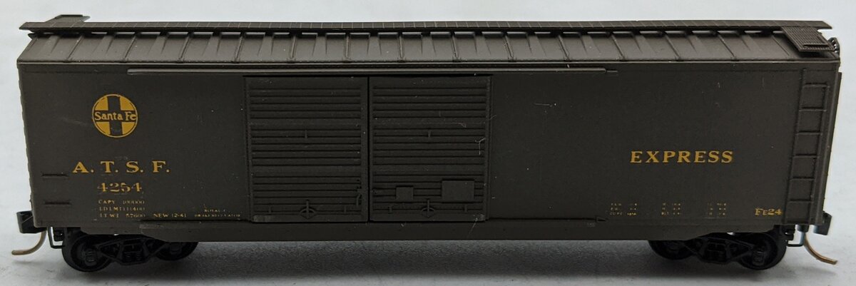 Microscale 112-8 N ATSF Express 50' Standard Boxcar Double Doors #4254 EX