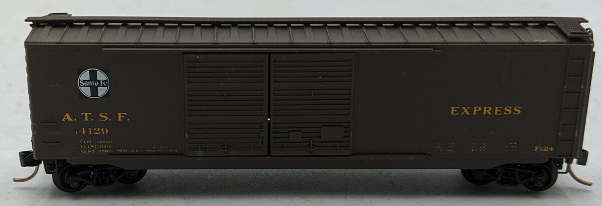 Microscale 112-9 N ATSF Express 50' Standard Double Door Boxcar #4129 EX