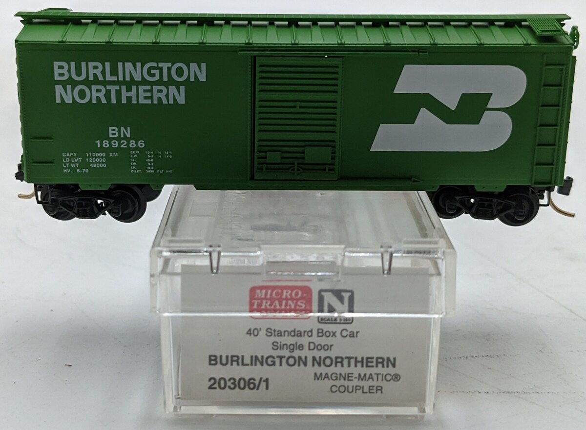 Micro-Trains 20306/1 N Scale Burlington Northern Box Car #189286 LN/Box