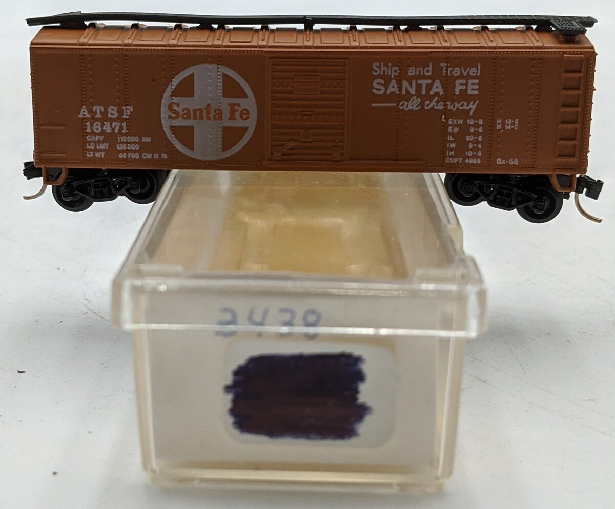Model Power 3438 N Scale Santa Fe Boxcar #16471 VG/Box
