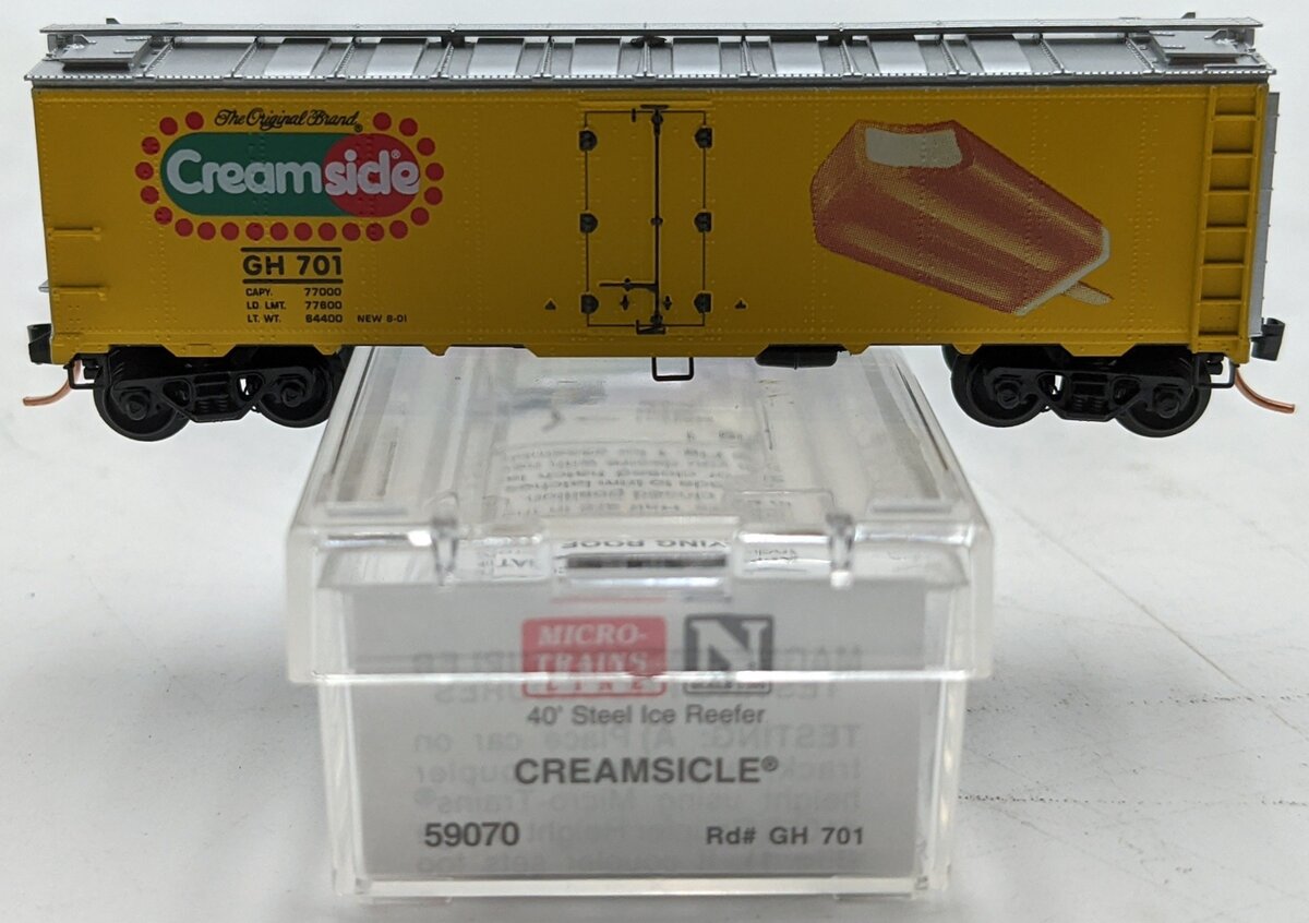 Micro-Trains 05900070 N Creamsicle 40' Steel Side Ice Reefer #701 LN/Box