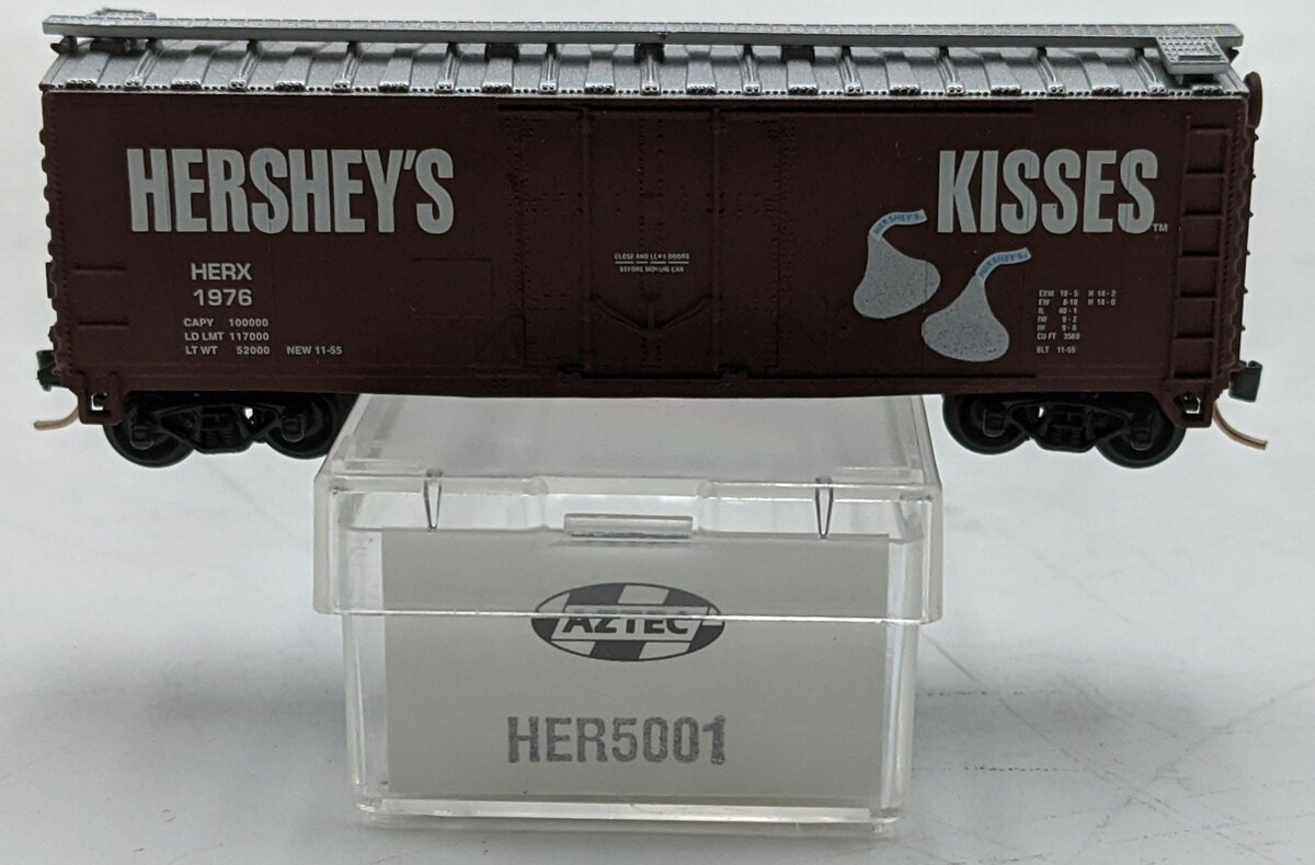 Aztec HER5001 N Hershey's Kisses HERX 40' Boxcar #1976 LN/Box