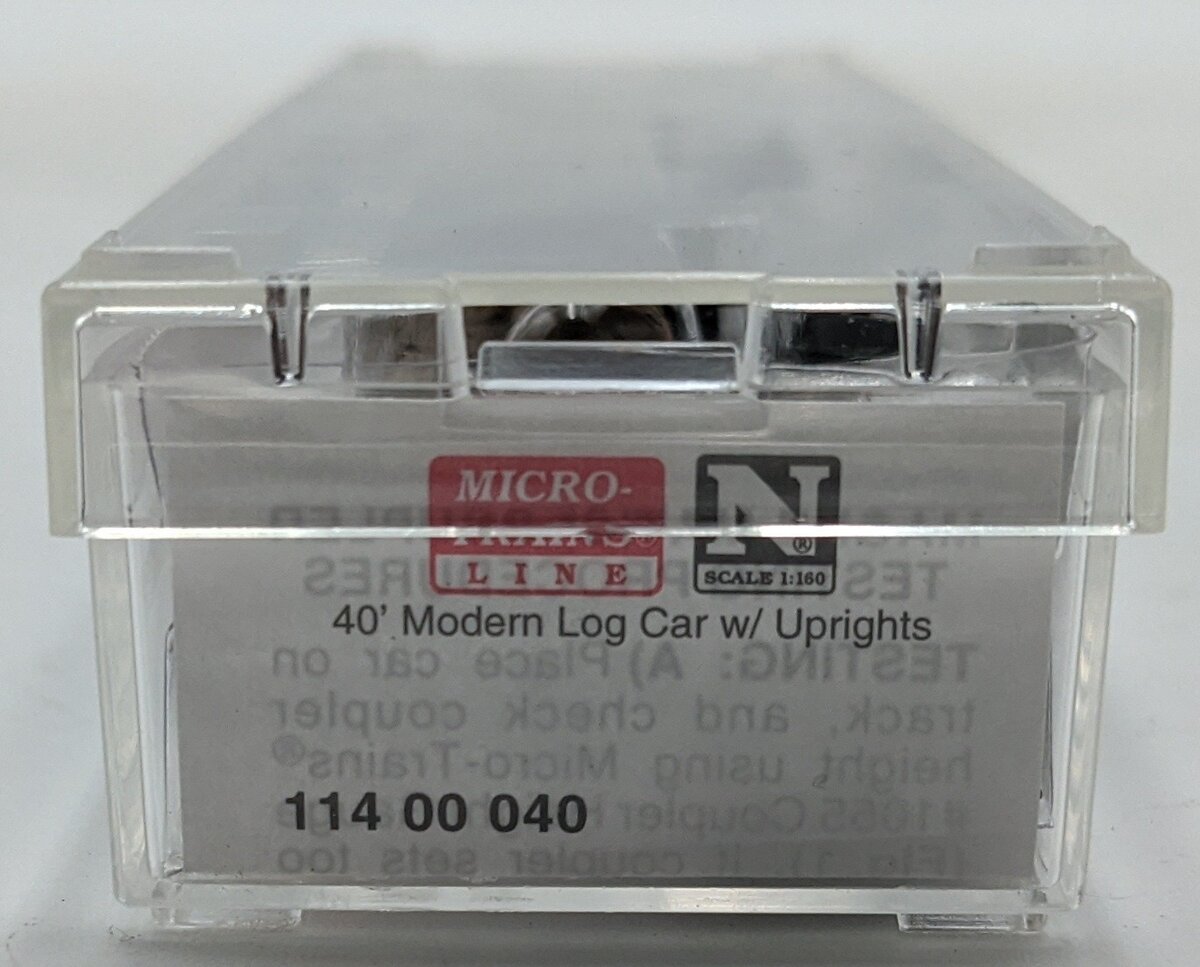 Micro-Trains 11400040 N Undecorated 40' Modern Log Car w/Log Load LN/Box