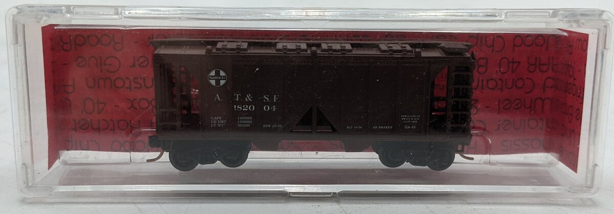 Deluxe Innovations 72102 N Scale Santa Fe 2 Bay Covered Hopper #182004 LN/Box