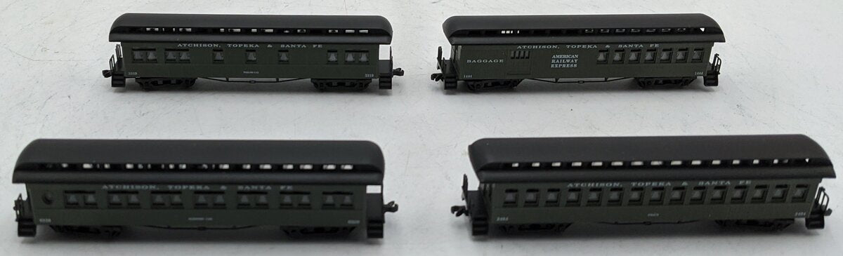 Roundhouse 89416 N A.T.&S.F. Ready-To-Run Passenger Cars (Pack of 4) LN/Box