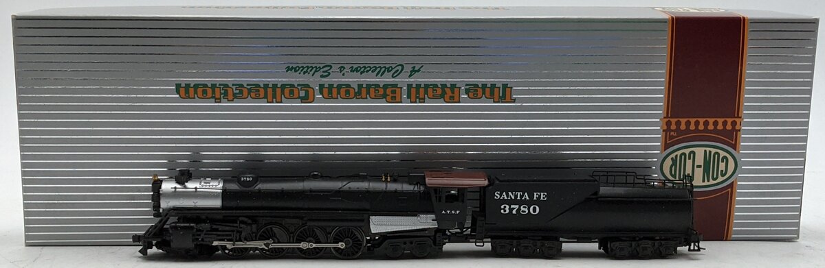 Con-Cor 3803 N Scale Santa Fe 4-8-4 Steam Locomotive & Tender LN/Box