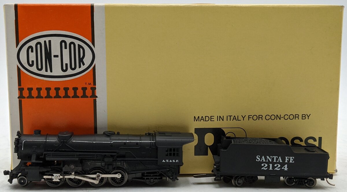 Con-Cor 0003-028223 N Santa Fe Heavy Mikado Steam Locomotive w/USRA Coal Tender VG/Box