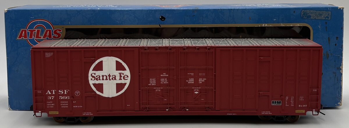 Atlas 9625-5 O Santa Fe 60' Berwick Hy-Cube Box Car #37566 (2-Rail) EX/Box