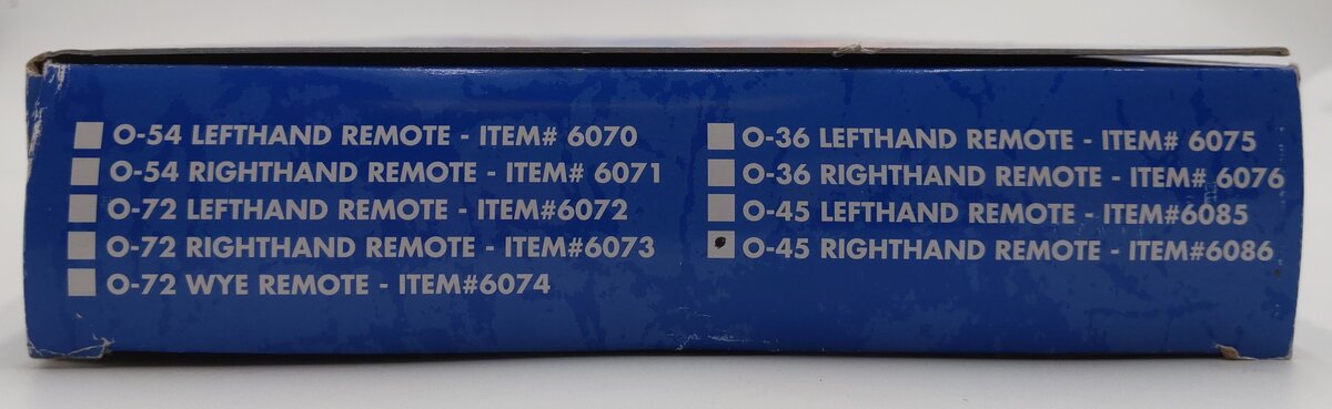 Atlas 6086 O O45 Nickel Silver Right Hand Remote Control Switch Turnout VG/Box