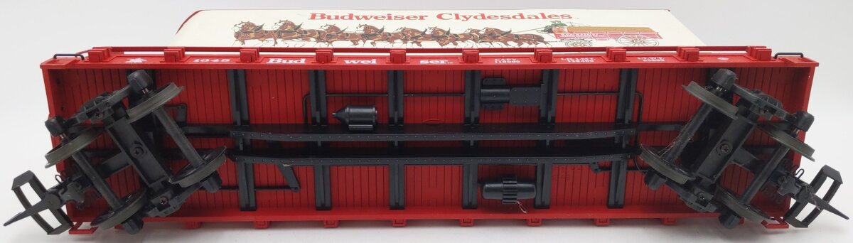 USA Trains R1763 G Budweiser Clydesdale Piggyback EX