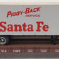 USA Trains R17045 G Santa Fe Piggy Back Flat Car, Silver/Brown #F3225 EX