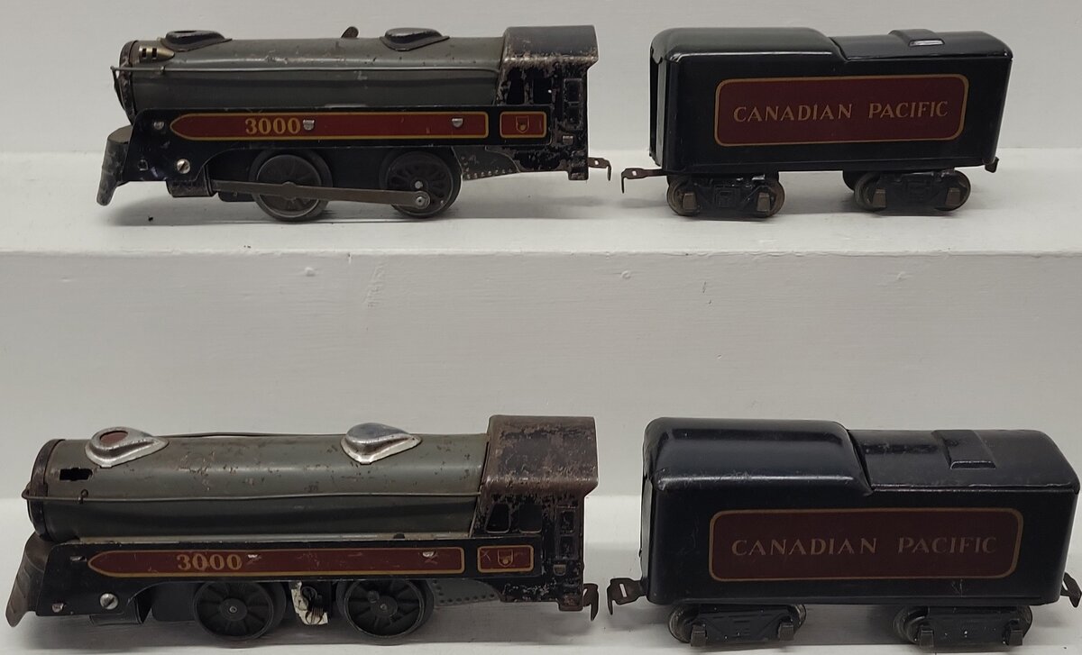 Marx Vintage O Canadian Pacific Locomotives & Tenders 3000, 2451 [4]