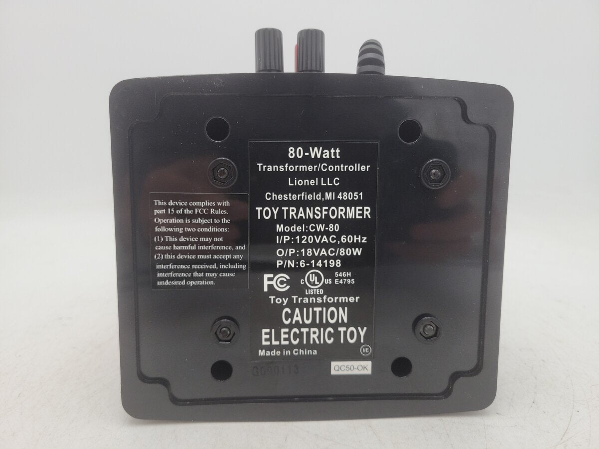 Lionel 6-14198 O Gauge CW-80 80 Watt Transformer EX/Box