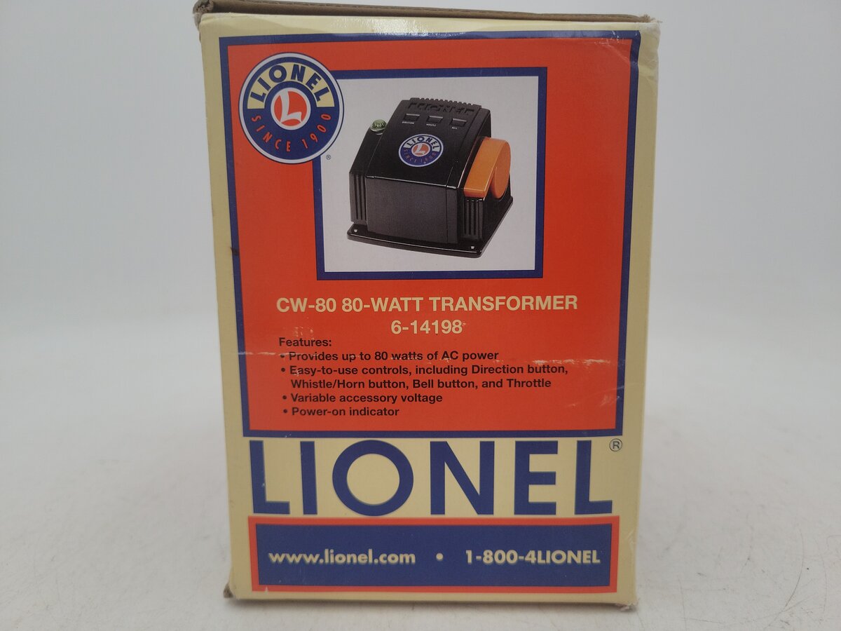 Lionel 6-14198 O Gauge CW-80 80 Watt Transformer EX/Box