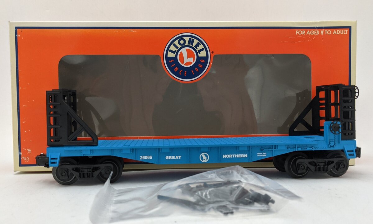 Lionel 6-26066 O Gauge Great Northern Flatcar w/ Bulkheads #26066 LN/Box
