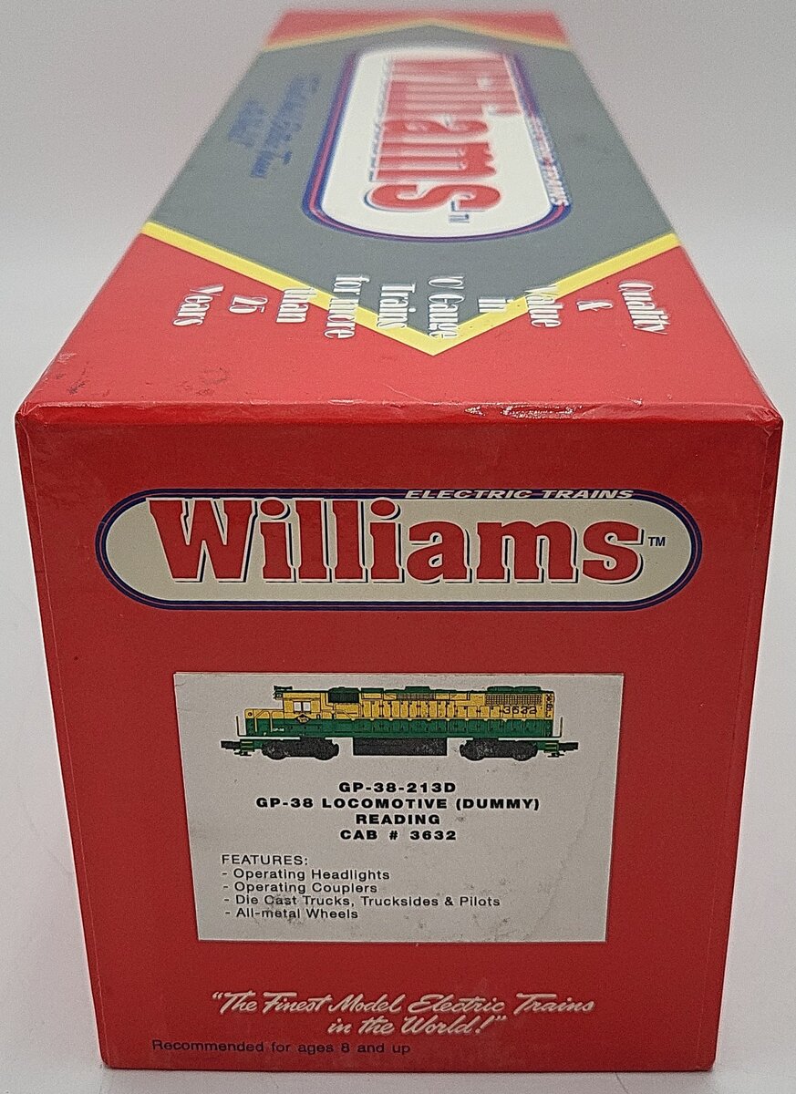 Williams GP38-213D O Gauge Reading GP-38 Locomotive Dummy #3632 EX/Box