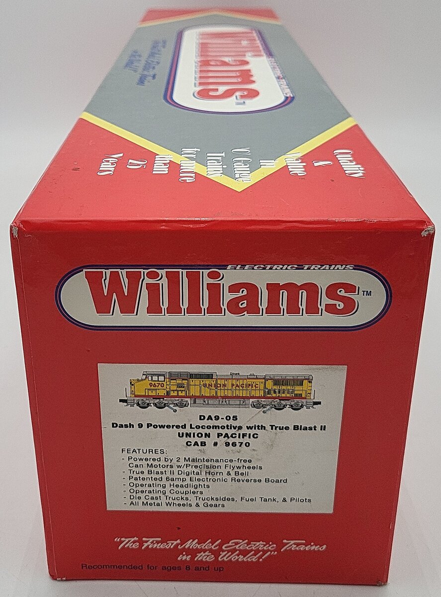 Williams DA9-05 O Gauge Union Pacific Dash 9 Powered Diesel Locomotive #9670 EX/Box